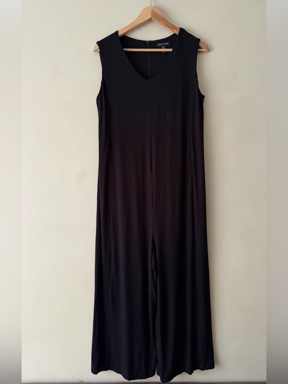 Eileen Fisher Deep Plum V-Neck Sleeveless Jumpsuit